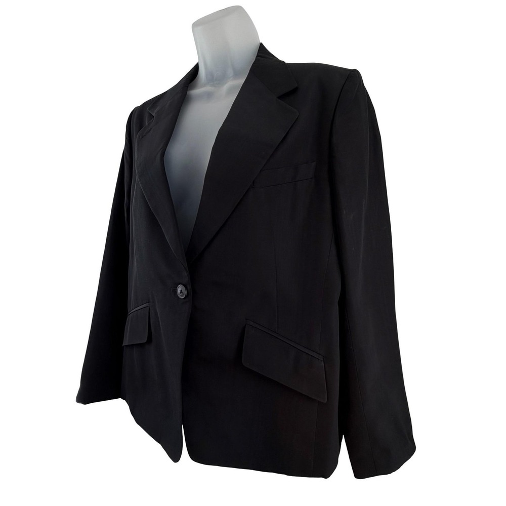 Dries Van Noten Blazer Womens 44 US 8 Black Subtle Pattern Sheen Tailored Jacket - Picture 7 of 16